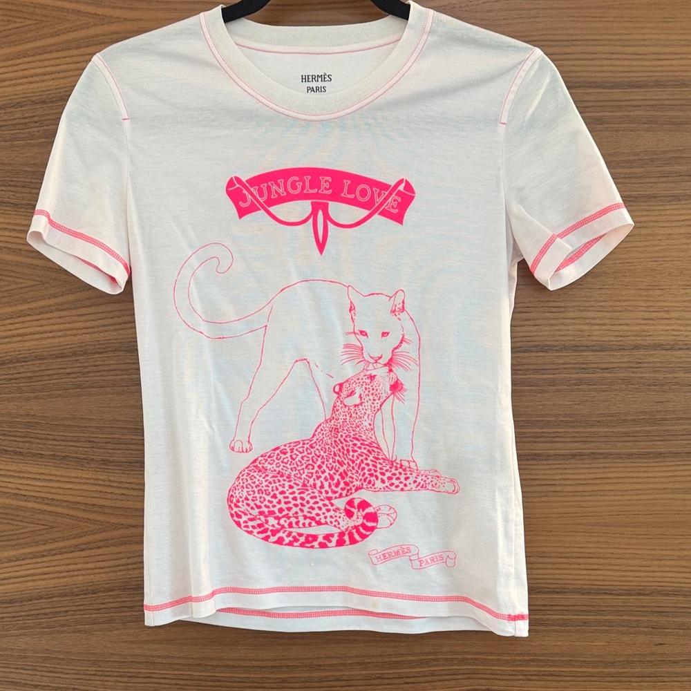 HERMES women’s jungle love t shirt size 34